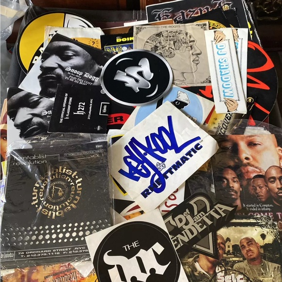 Vintage Hip Hop Sticker Pack Used  The Roots Shaquille Oneil Shaq Diesel Def jam - Picture 2 of 2